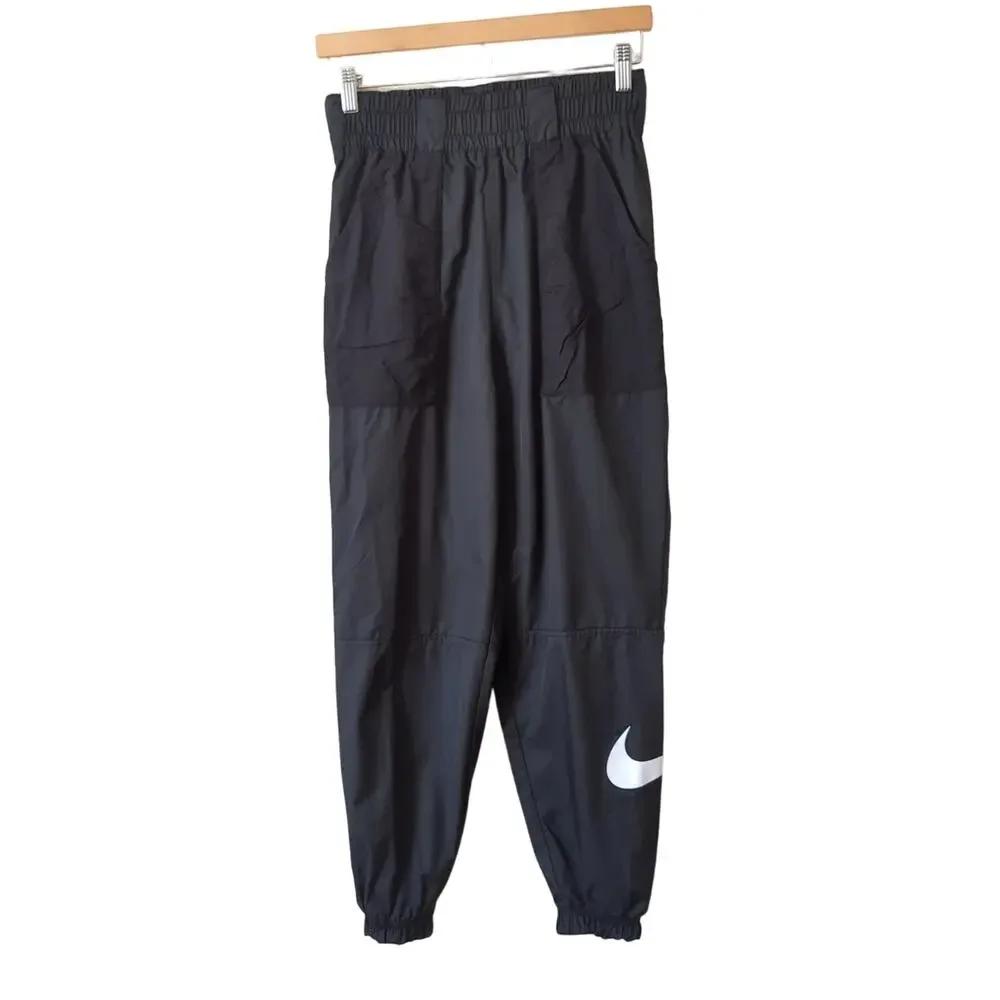Nike Sportswear Tapered Jogger Pants Women's Small Cuffed Black Athletic DB3866‎